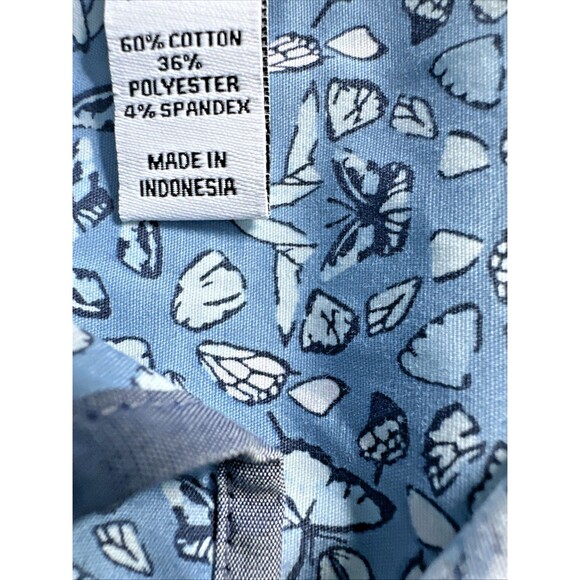 Bar III Men's Slim-Fit Stretch Butterfly Pattern Dress Shirt Blue Size M 15-15.5 - Picture 9 of 9